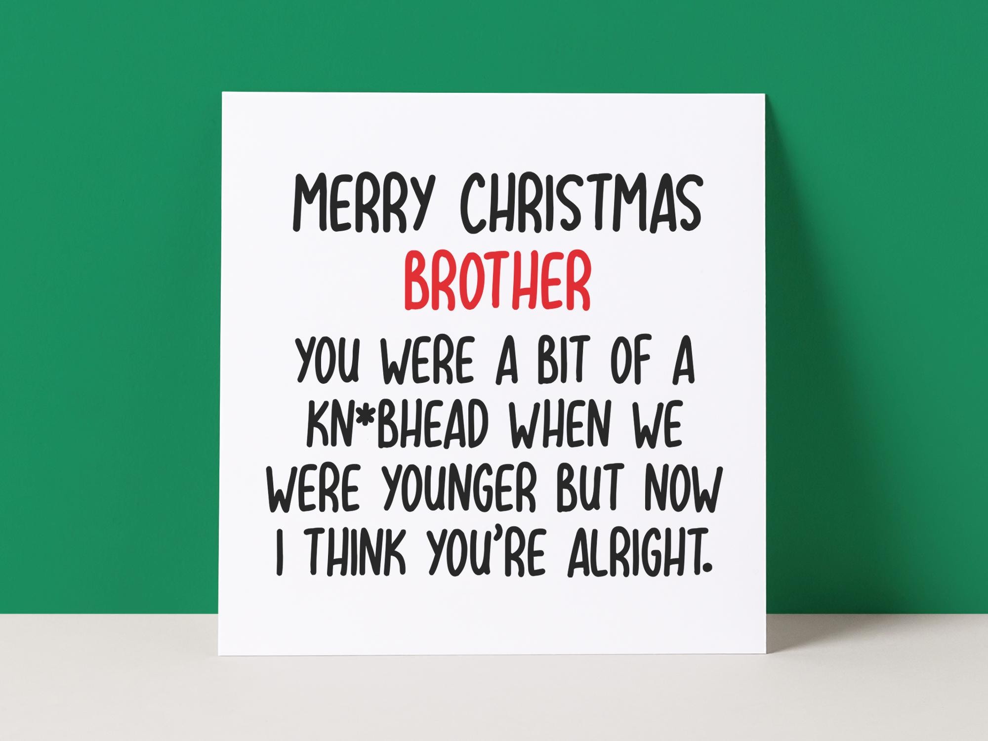 KNOBHEAD BROTHER - CHRISTMAS CARD for wholesale by Pack a Punch Designs
