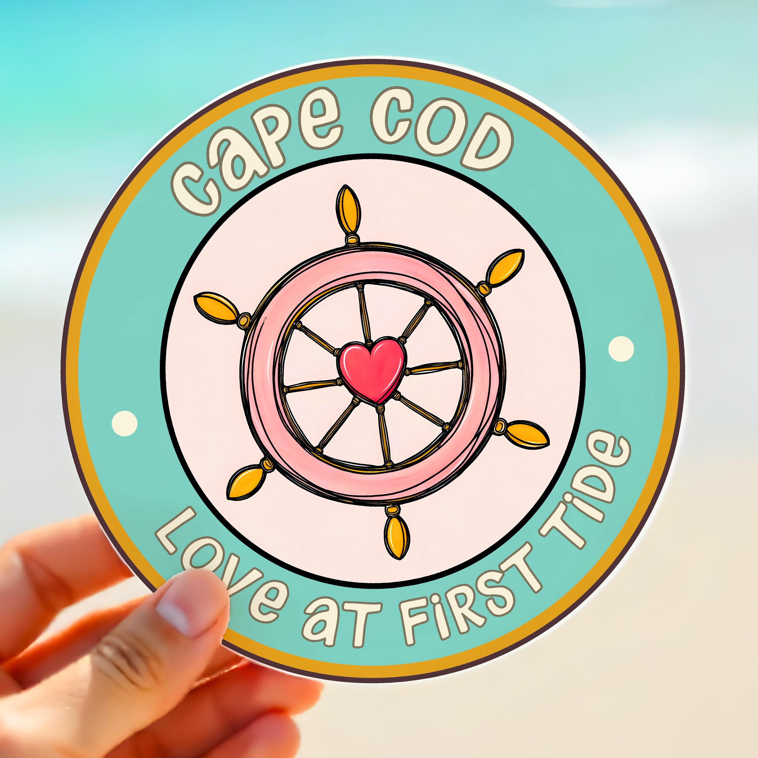 Cape Cod Sticker, Massachusetts Decal, Coastal Sailing Gift for wholesale by Atelier Vero Wholesale